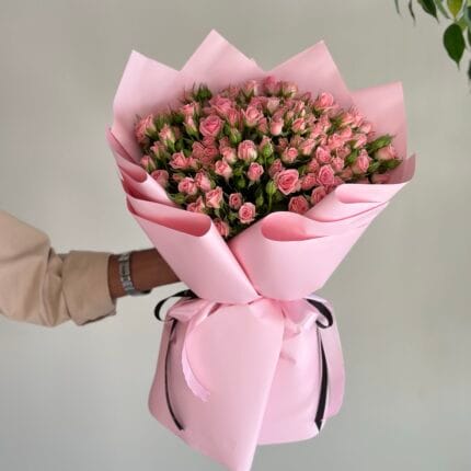 Special medium pink baby roses bouquet