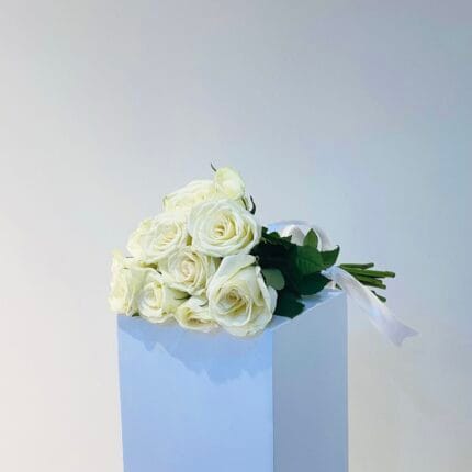 10 white roses only