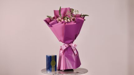 Pink baby rose bouquet with perfume