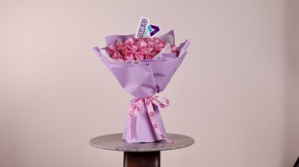 50 pink roses bouquet