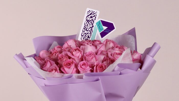 ⁦50 pink roses bouquet⁩ - الصورة ⁦3⁩