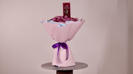 50 purple roses bouquet