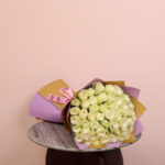 Blush Elegance | 50 White Roses